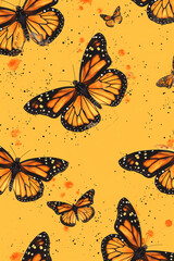 a colorful collection of butterflies