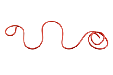 red wire cable of usb and adapter isolated on white background.Electronic Connector.Selection focus.