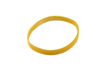 brown rubber bands isolated on white background.