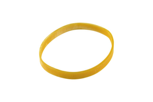 brown rubber bands isolated on white background.