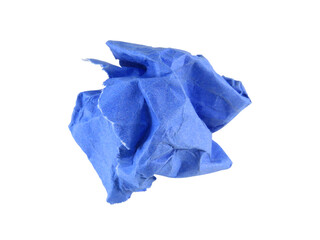 The paper is crumpled into lumps. crumpled paper, garbage isolated on white background.