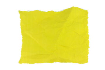 small piece of brown paper cut edge element isolated on white background.