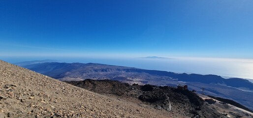 top view from pico tel teide  tenerife canary islands
