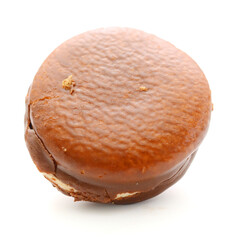 Chocolate cakes isolated on white background

