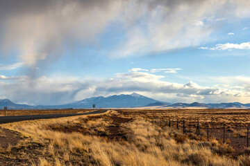 The Grand Canyon on a stormy day. 