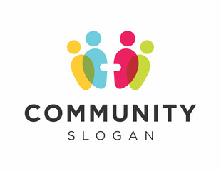 Logo design about Community on a white background. made using the CorelDraw application.