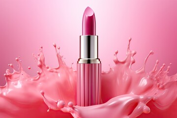 beauty lipstick on dark background