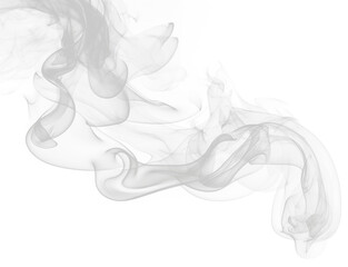 Realistic white smoke texture on Transparent background
