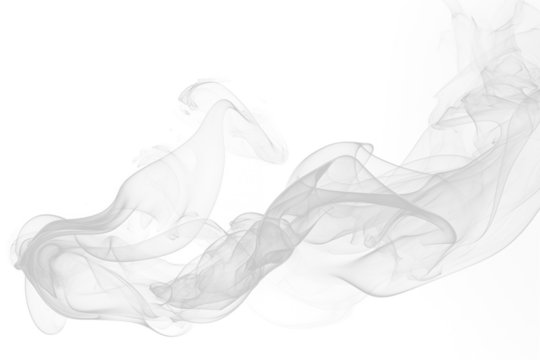 Realistic white smoke texture on Transparent background