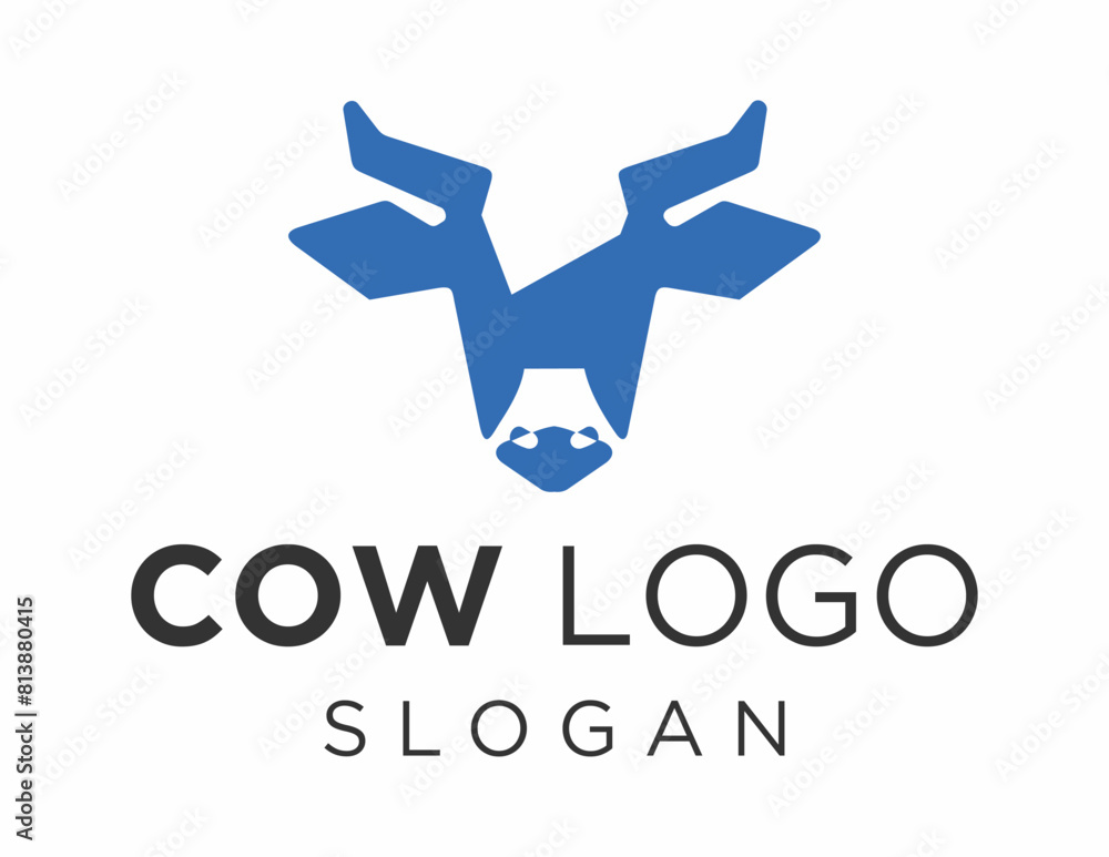 Poster logo design about cow on a white background. made using the coreldraw application.