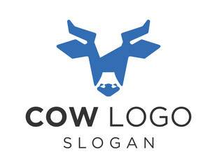 Logo design about Cow on a white background. made using the CorelDraw application.