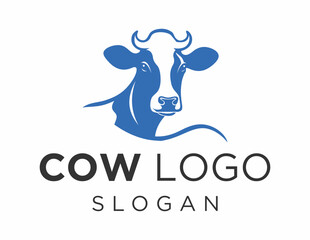 Logo design about Cow on a white background. made using the CorelDraw application.