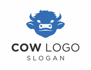 Logo design about Cow on a white background. made using the CorelDraw application.