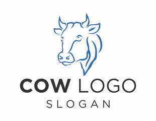 Logo design about Cow on a white background. made using the CorelDraw application.