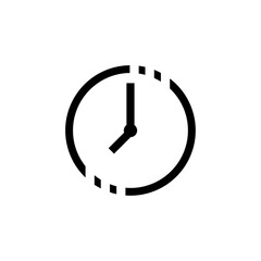  Black clock time icon