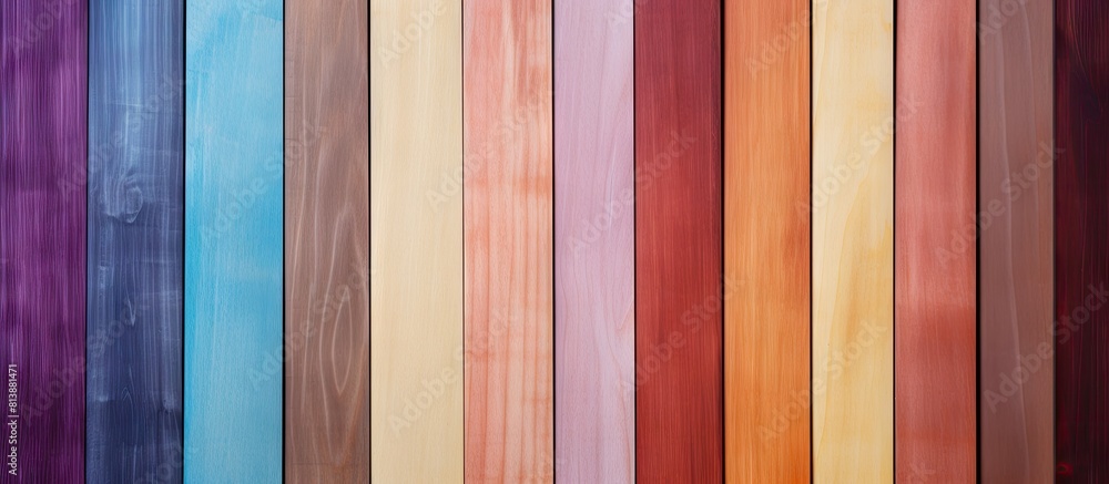 Poster the concept of a wood texture with various colors creates an appealing and visually interesting copy