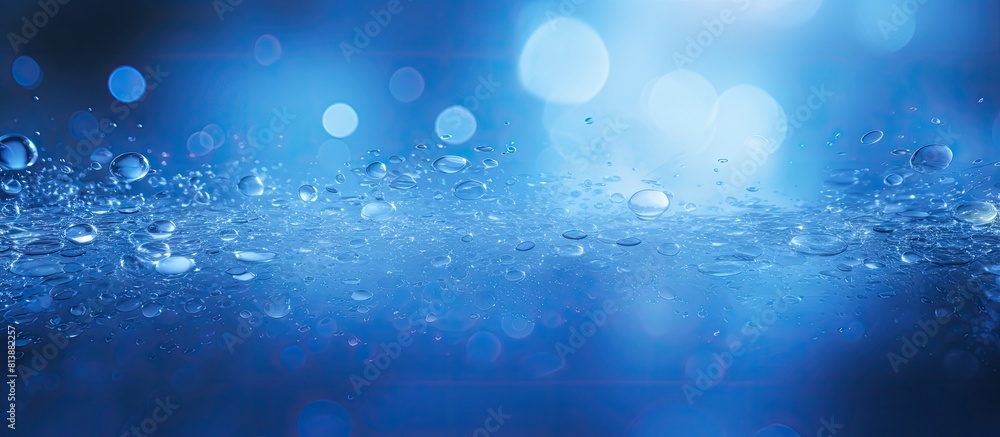 Poster a mesmerizing image of a blue bokeh background resembling abstract water with plenty of copy space