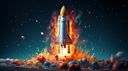 The rocket's red glare, the bombs bursting in air, gave proof through the night.