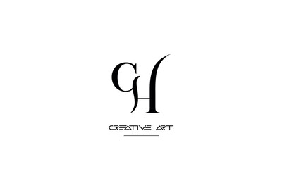 GH, HG, G, H abstract letters logo monogram