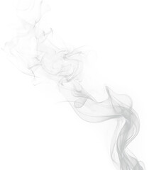 Realistic white smoke texture on Transparent background