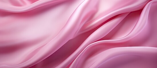 Obraz premium A pink silk fabric arranged in pleats providing a visually appealing texture for a copy space image