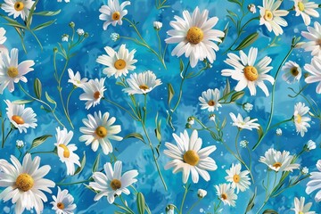 pattern with camomiles