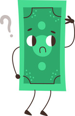 Dollar Sad Character