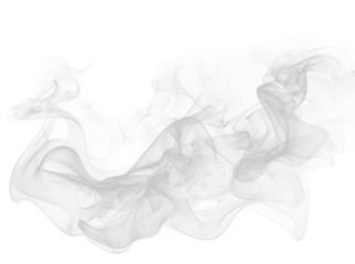 Realistic white smoke texture on Transparent background