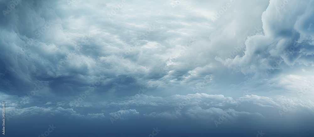 Poster spring skies with dark clouds copy space image