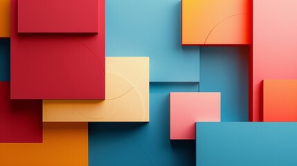 Obraz premium Various colorful squares arranged in an abstract pattern, creating a dynamic and vibrant background
