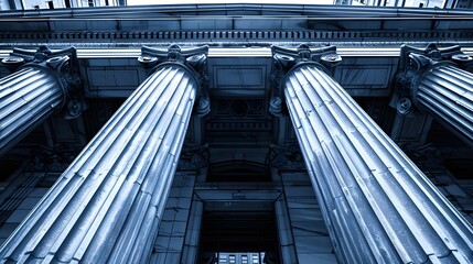 Architectural detail of neoclassical columns