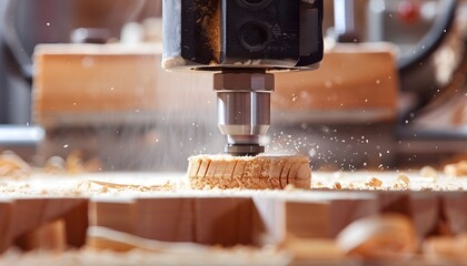 Power Tool Router Rounding Wood Corner with Precision and Detail