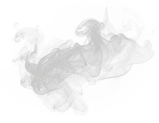 Realistic white smoke texture on Transparent background