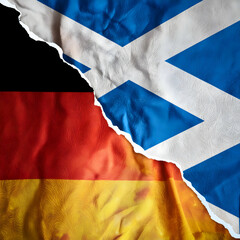 flags of Germany and Scotland, igniting excitement and anticipation for the upcoming match