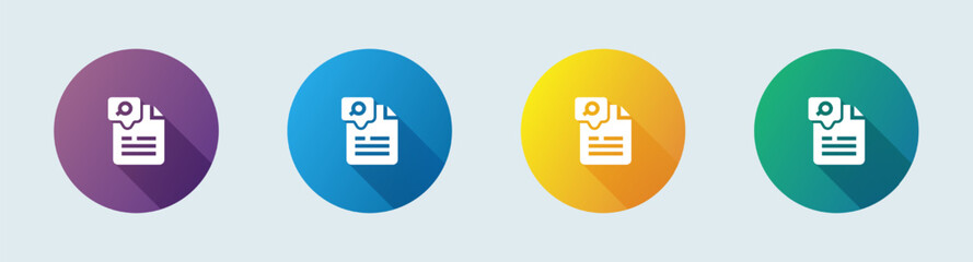 Articles solid icon in flat design style. Blog signs vector illustration.