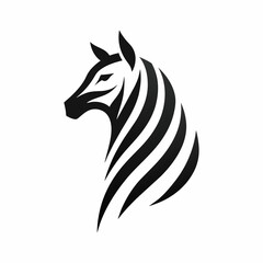 Zebra Head Logo Icon Vector Art