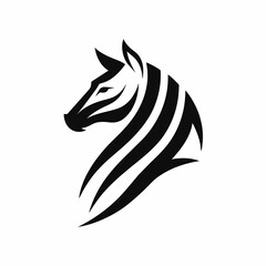 Zebra Head Logo Icon Vector Art