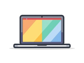 lap top icon with white background 