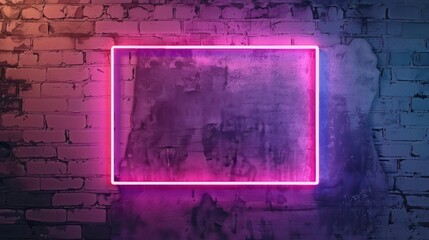 background with a neon picture frame