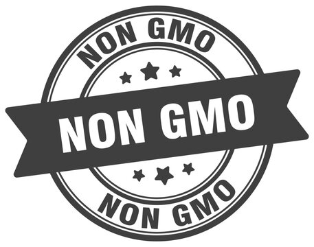 non gmo stamp. non gmo label on transparent background. round sign