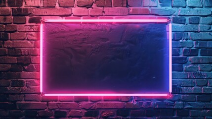background with a neon picture frame