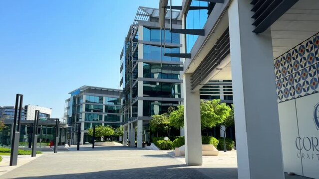 modern office building in downtown city