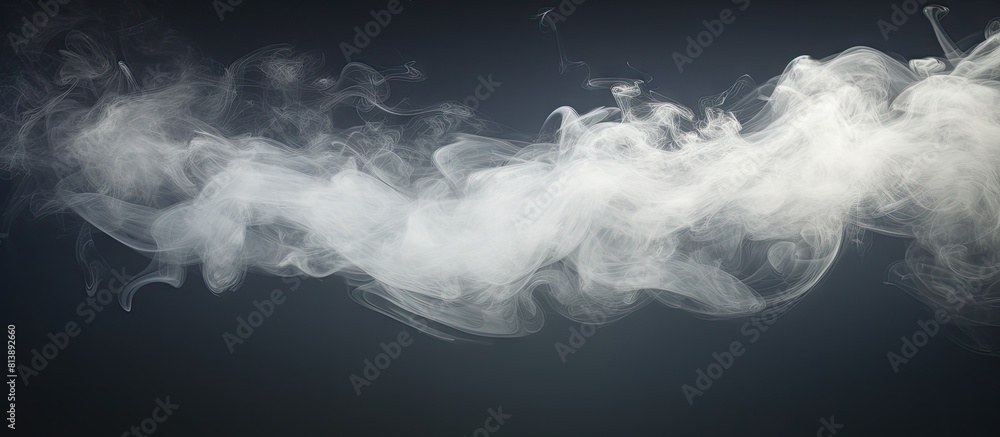Poster a thick white smoke trail fills the sky leaving behind a space for inserting an image. copy space im