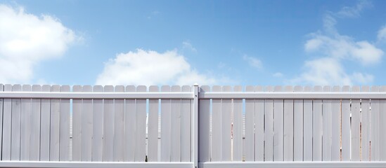 There is a copy space image on the fence indicating that entry is prohibited