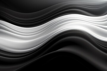 Black and white monochrome gradient waves, offering a classic and elegant option for professional backgrounds or minimalist decor