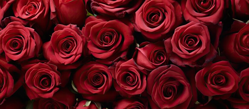 Red roses are perfect for creating a background for Valentine s Day or any other occasion They can be used as part of Valentine s Day concepts or to add a touch of romance to various events The image
