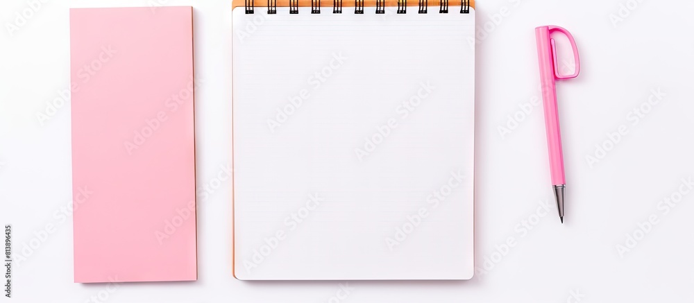 Poster top view of a school supplies flat lay featuring a to do list with empty check boxes a blank noteboo