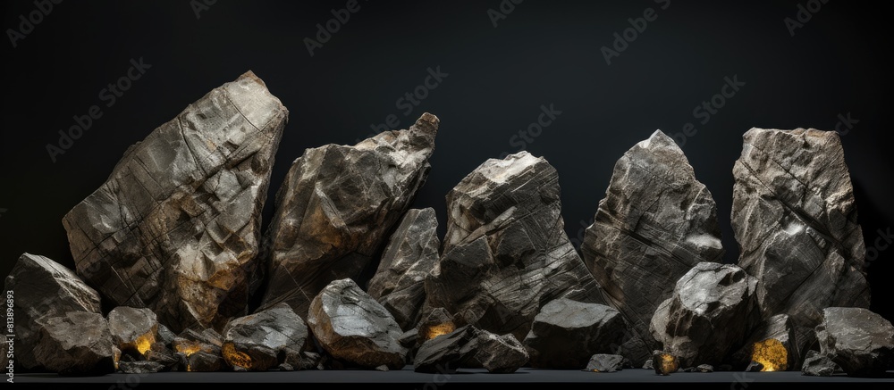 Poster scouted for rocks at the quarry and captured them in the studio with a copy space image