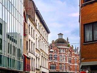 Fototapeta premium Antique building view in Charleroi, Belgium