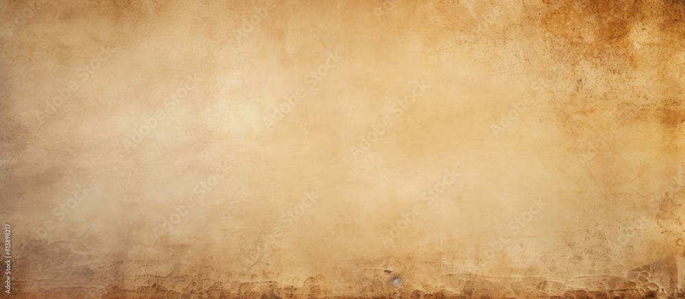 Poster beige photo wallpaper displaying scuffs providing a textured background with ample free space for ad